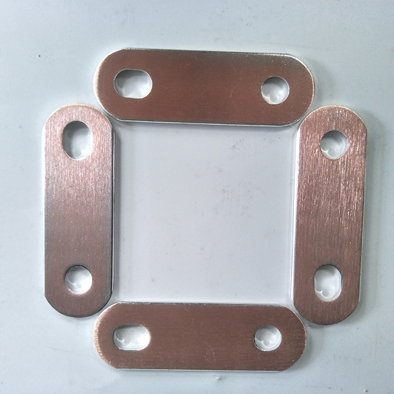 接地铜排3*30新能源锂电池连接片 汽车铜带软连接充电桩汇流 镀镍