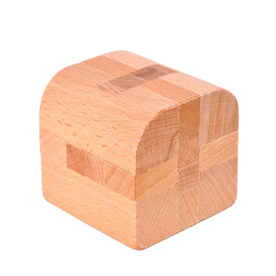 Wooden Educational Toys Burr Puzzle Burr Puzzle Octahedral Puzzle Box Room Lock Cube Lock Fourteen-Sided Dice Lock