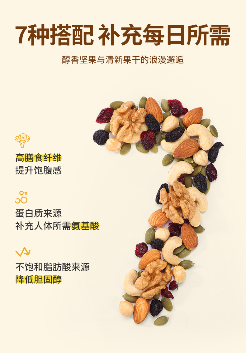 每日坚果30包 600g/盒 果干混合坚果果仁大礼包办公室休闲食品