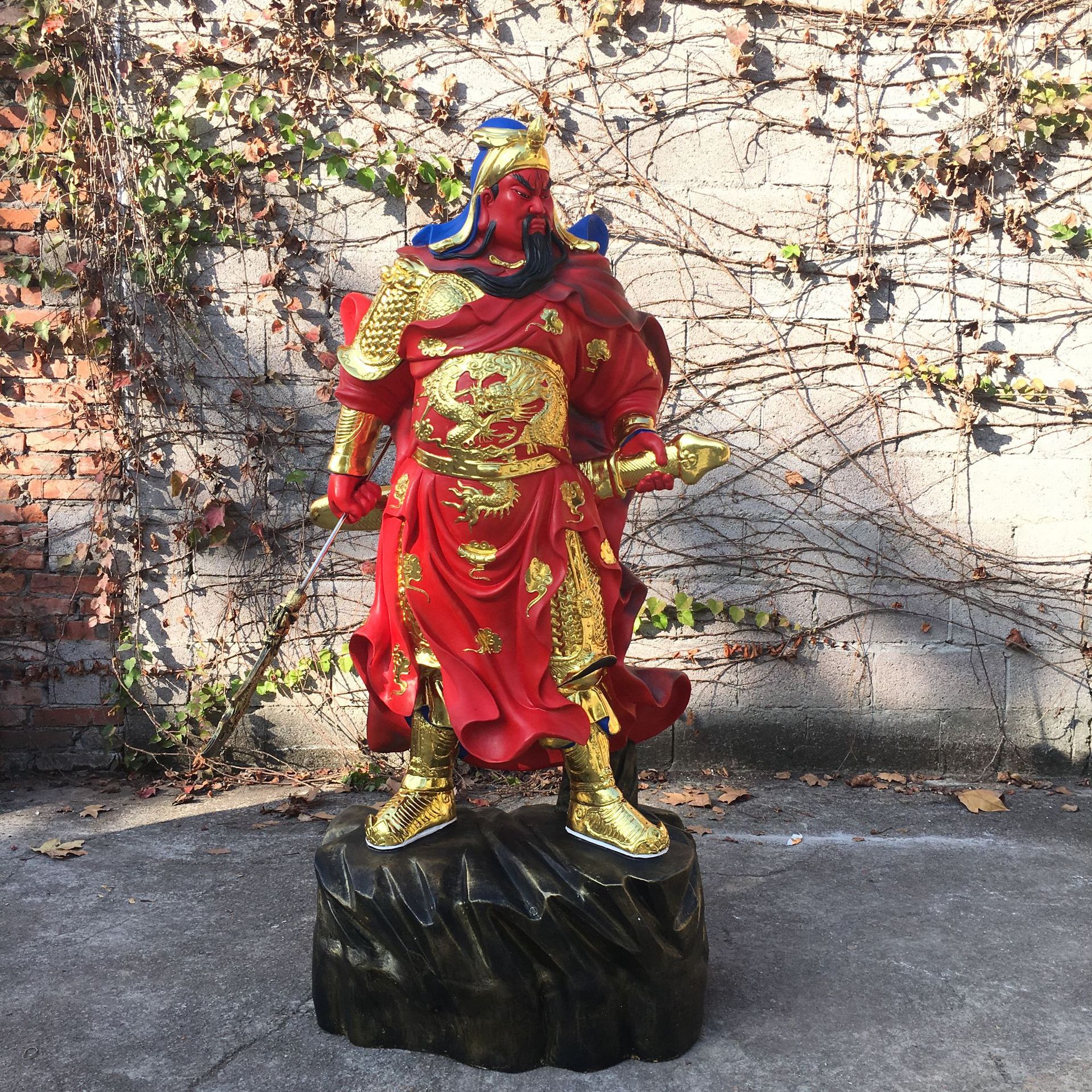 树脂佛像寺庙祠堂工艺品摆件 56寸山头关羽关二爷神像站山关公