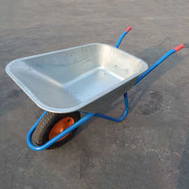 独轮小推车工地农用沙土建筑翻斗垃圾搬运花园人力手推车