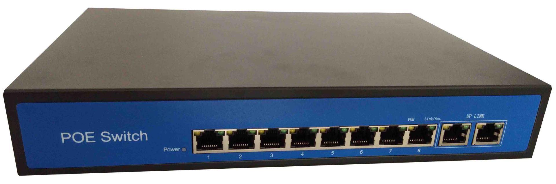 8 2电10口标准千兆poe交换机器安防监控摄像头无线ap 48v53v内电