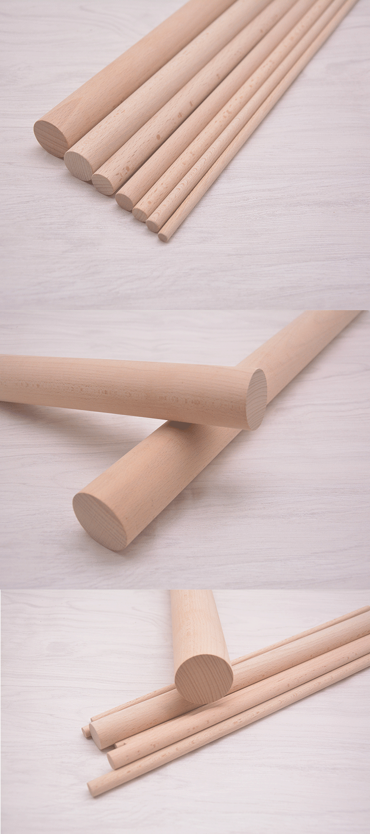 榉木实木木棍 圆木棒一米长 圆木棒大号圆棍木棒手工diy可定制