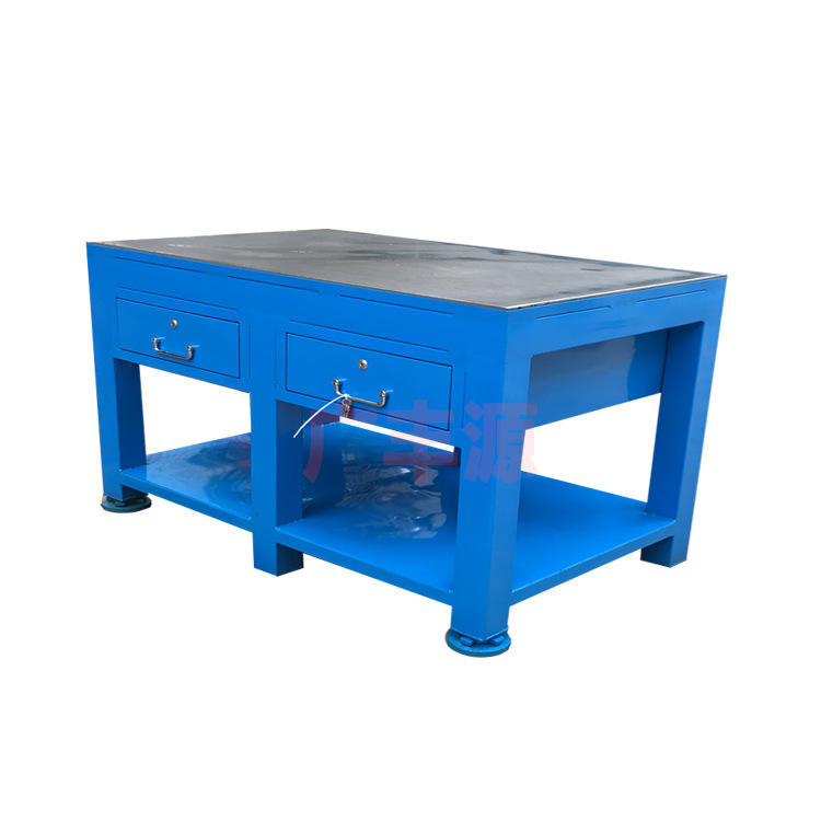 工厂车间专用重型装配钳工工作台加厚钢板桌面维修焊接模具工作桌