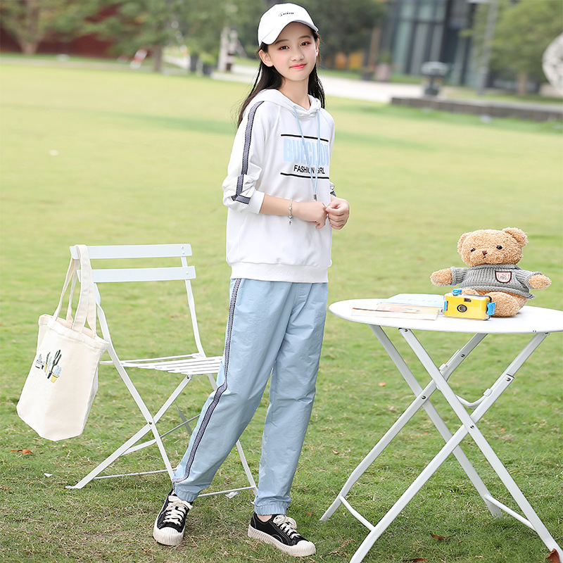 2020春秋季新款韩版少女秋装两件套学院风宽松初中学生休闲套装女