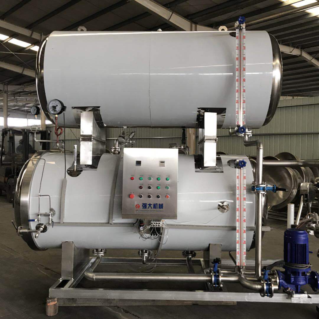 强大机械出售端午粽子杀菌锅 水浴式带反压装置高温高压杀菌锅