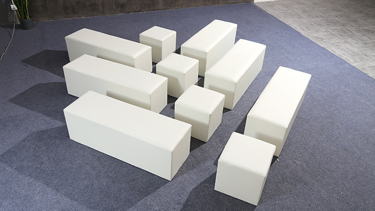 会展吐司凳活动方凳白色婚庆沙发皮凳走秀长条土司车展凳子