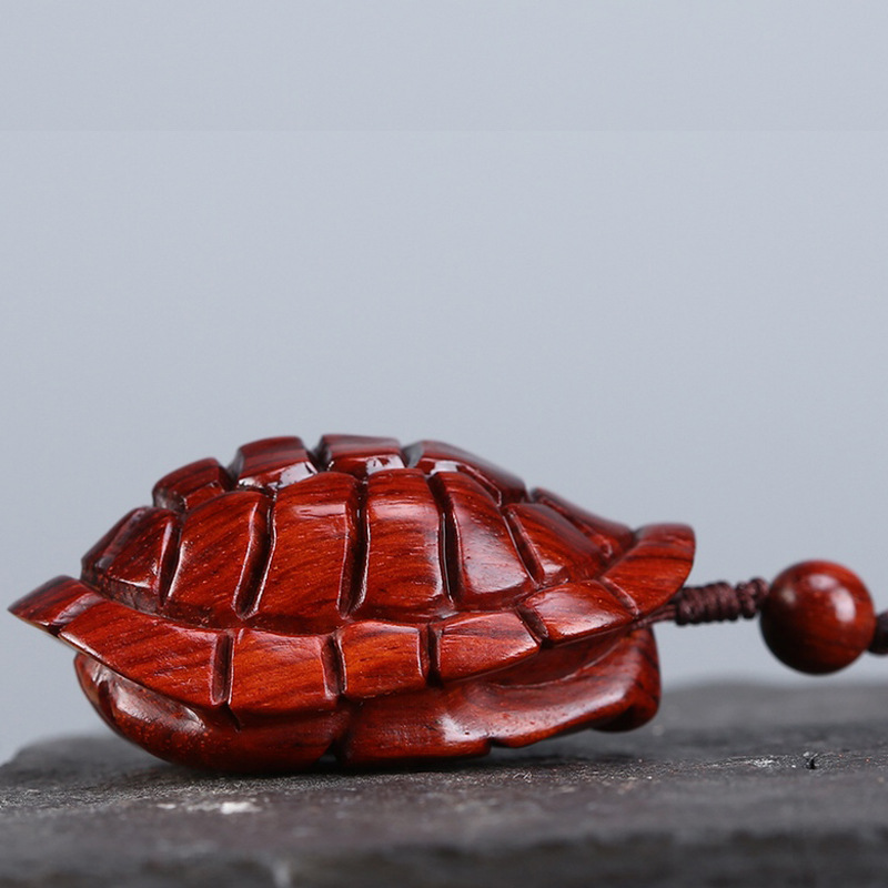 印度小叶紫檀 富甲一方 招财手工龟甲手把件 文玩吊坠挂饰乌龟壳