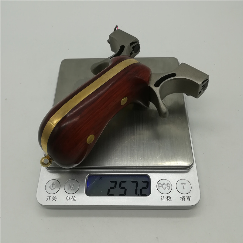 新品凸轮轴滚轴弹弓免绑扁皮筋不锈钢实木手柄钛合金瞄具户外弹工
