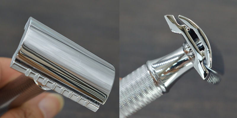 水洗双面剃须刀老式手动刮胡刀架金属手柄胡须刀老式刮脸刀剃须刀