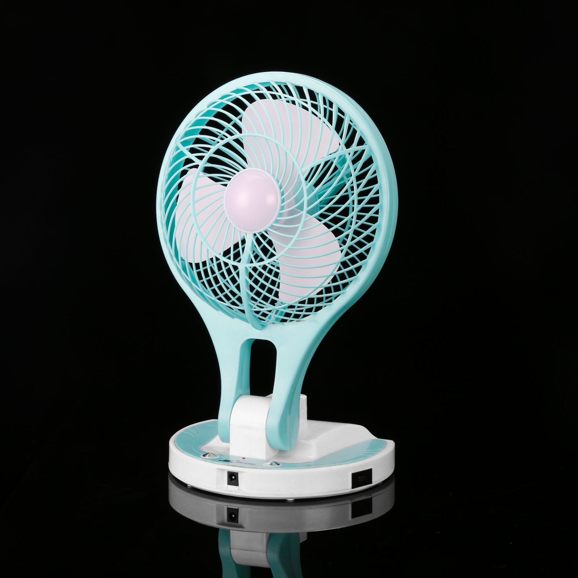 jr-5580电风扇带灯可折叠学生寝室宿舍便携充电式