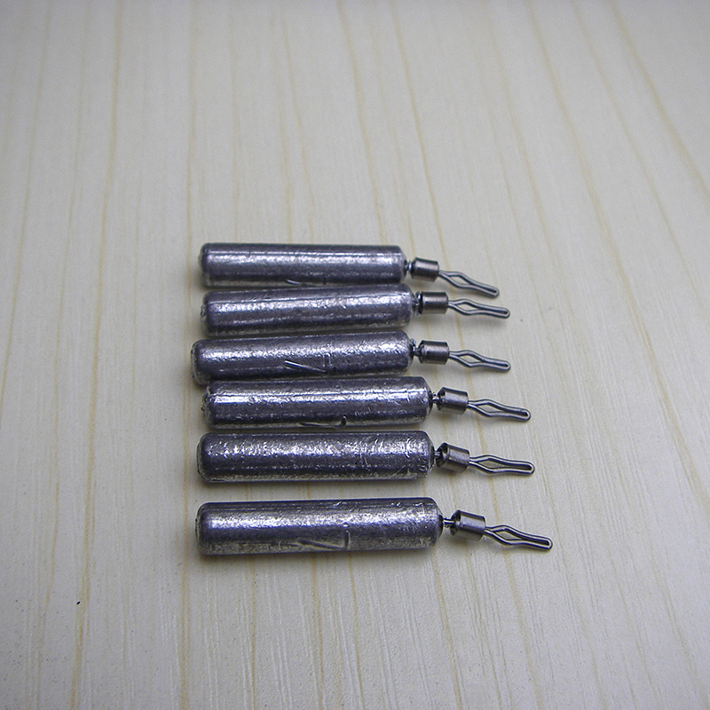 现货批发圆柱形铅坠 钓鱼快速铅坠定制 海竿铅坠通心铅坠厂家