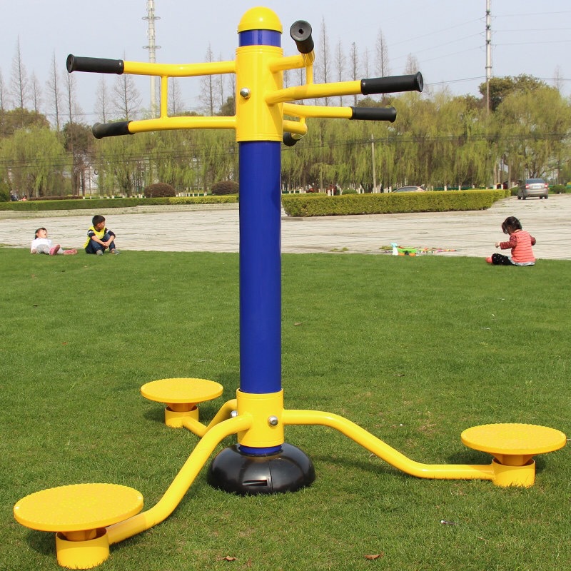 供应三人扭腰器 小区公园健身器材 户外健身路径 运动器材扭腰器