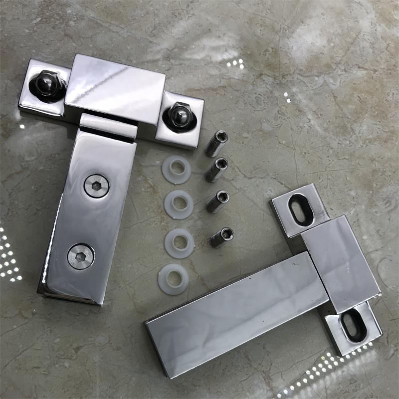 304淋浴房五金配件不锈钢玻璃门转轴飞机夹浴室门360度门轴天地夹