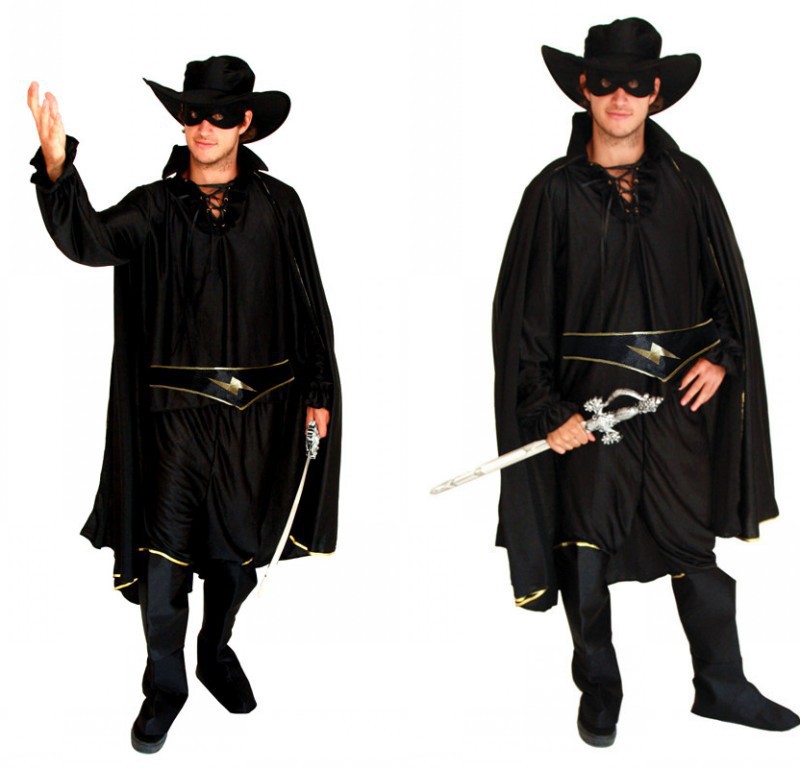 万圣节cosplay服装 成人化妆舞会演出服 佐罗蒙面侠服装 m-0022