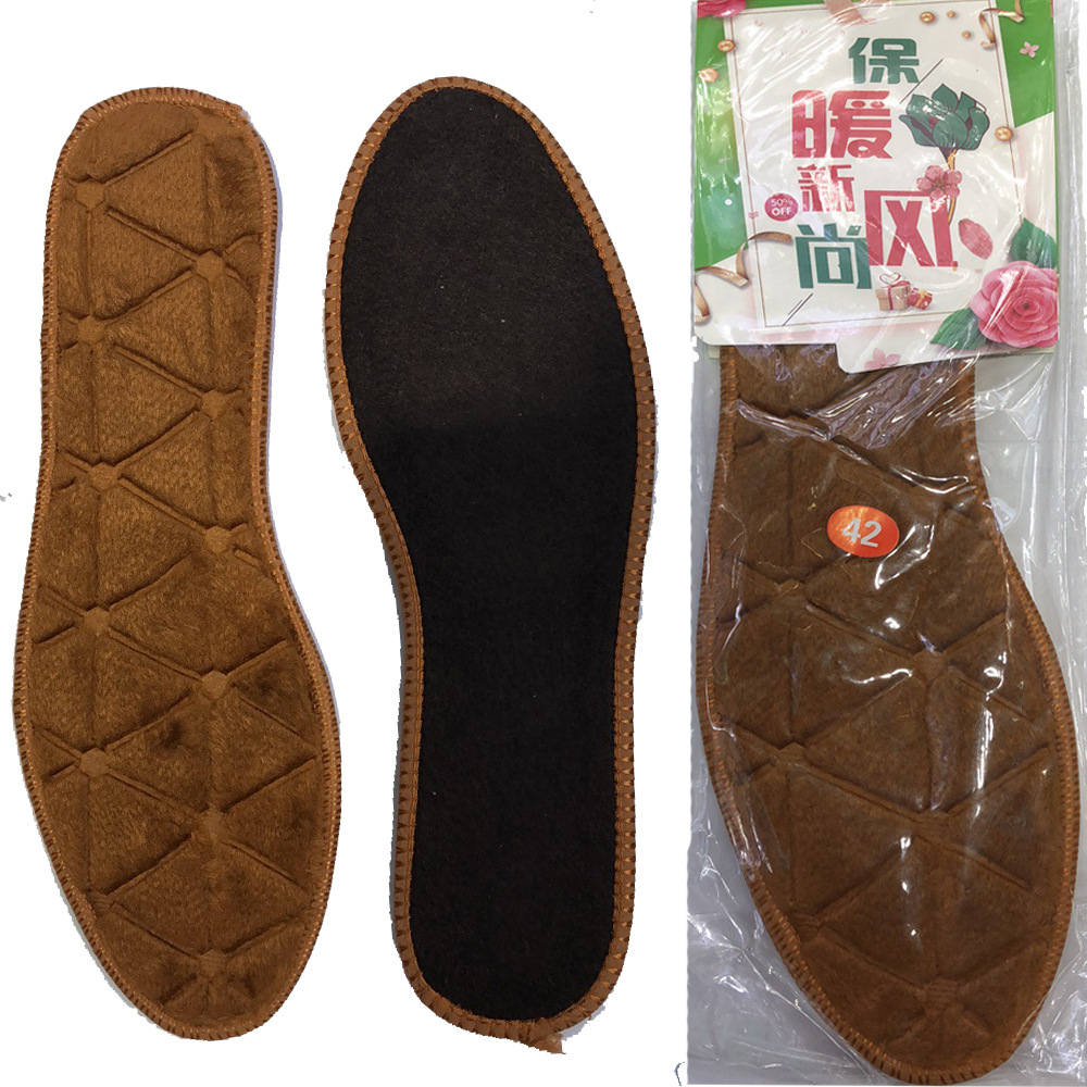 保暖毛鞋垫 男女冬季防寒吸汗鞋内垫 可水洗舒适无臭香味鞋垫