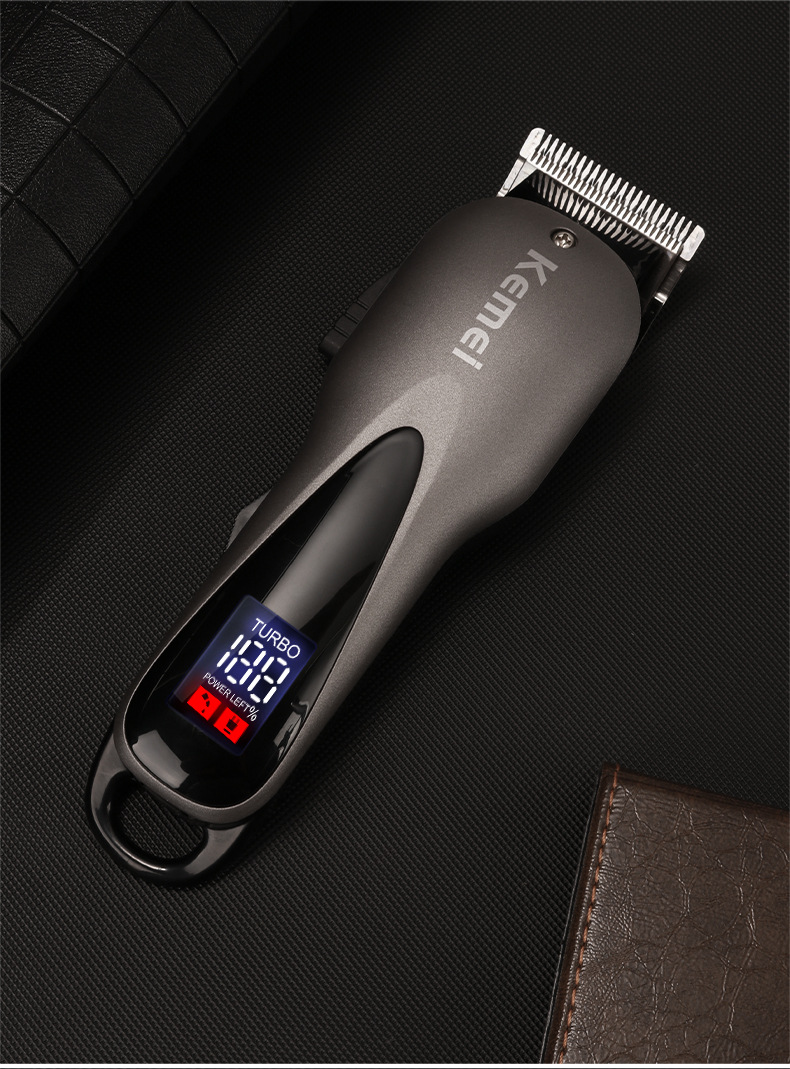 科美km-1929电动油头理发器复古电推剪大功率液晶显推子