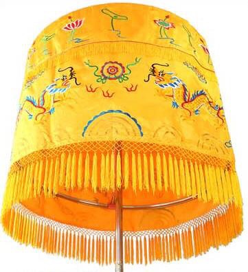 佛教道教宗教用品红凉伞黄娘伞黄龙皇宝盖佛帐佛幡盖婚庆道具绣