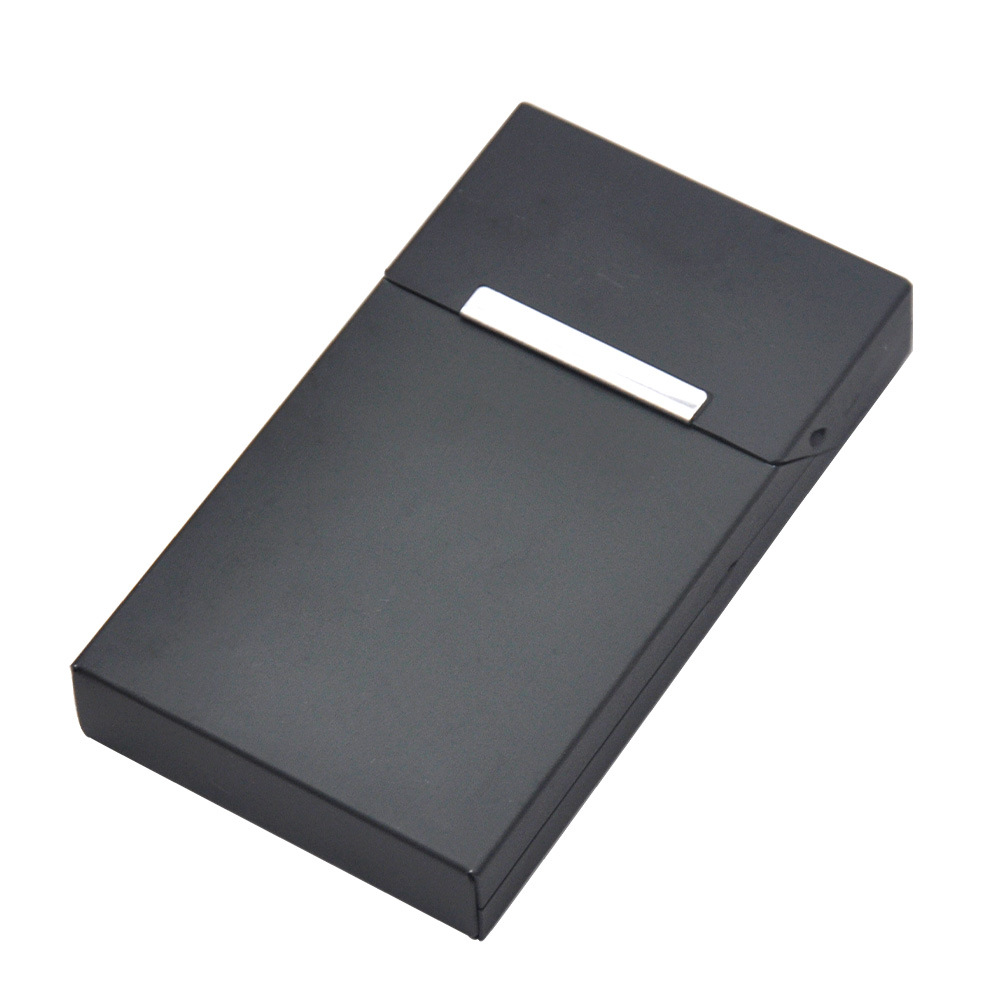 跨境新款女士烟盒六色选择20支装铝制磨砂翻盖烟盒cigarette case