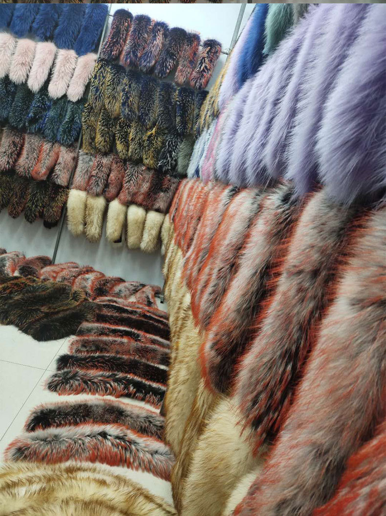 白貉子毛染色派克服毛领大衣毛毛领子真毛可染色支持打样定做尺寸