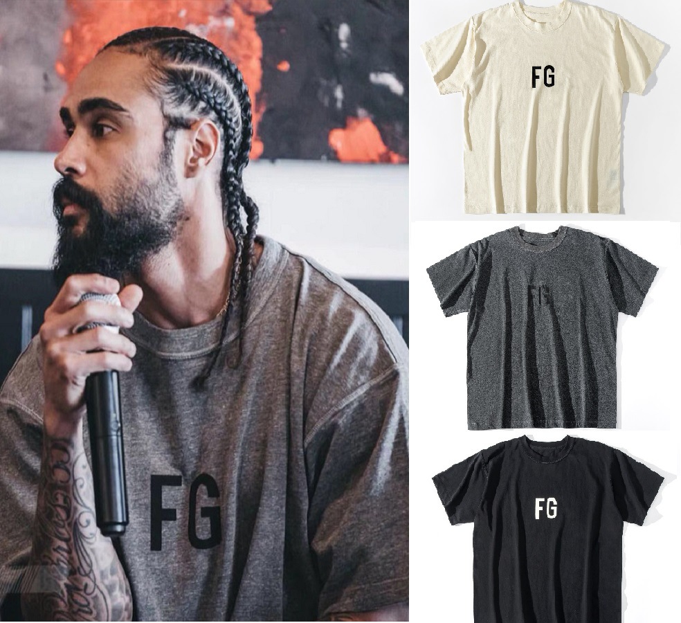 2019欧美新款fog第六季欧美fg字母富贵jerry高街宽松运动短袖t恤