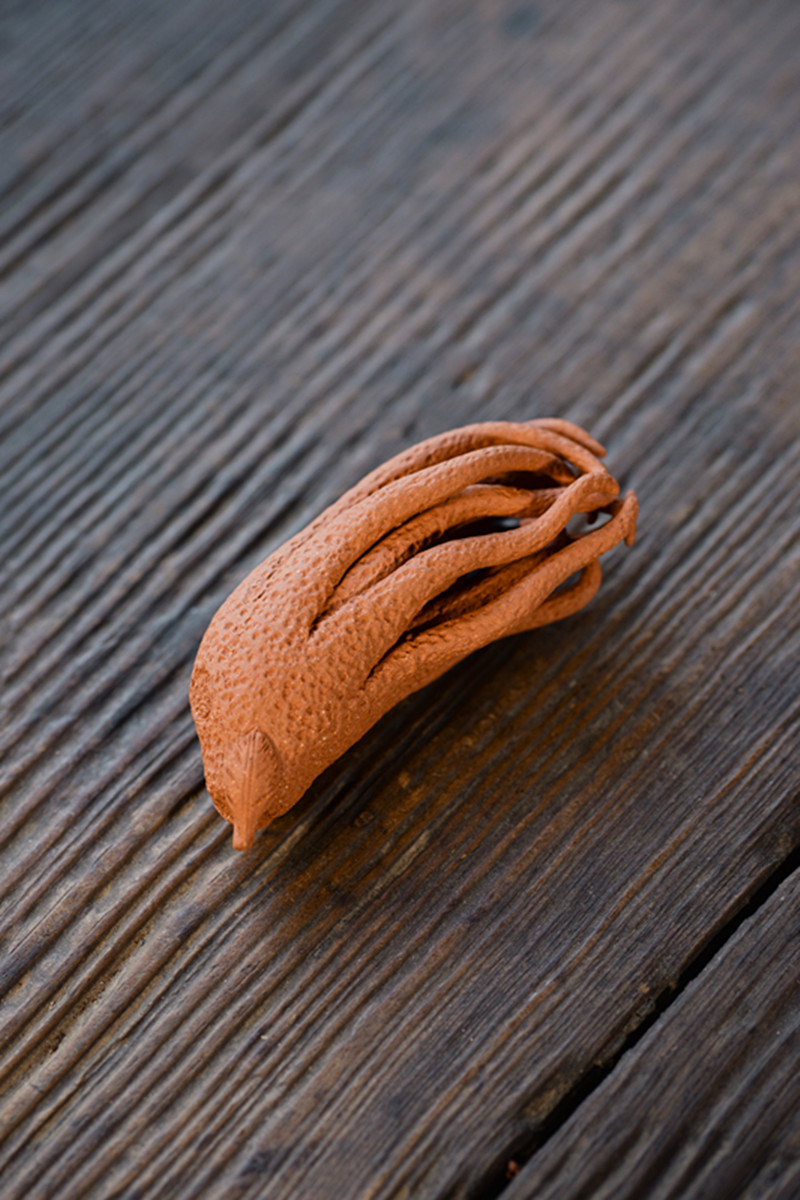 宜兴紫砂茶宠佛手精品全手工仿生蔬菜雕塑茶具摆件装饰厂家直销