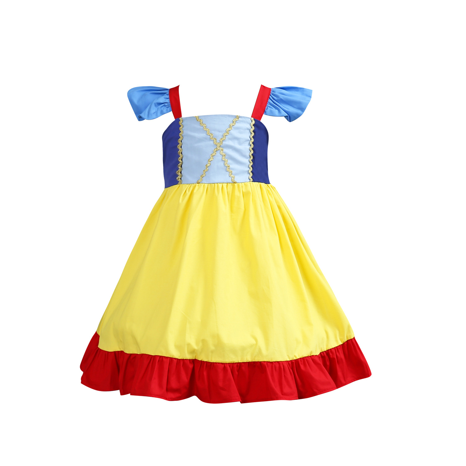 2019女童宝宝夏季白雪公主裙子儿童演出服表演服蓬蓬纱裙连衣裙