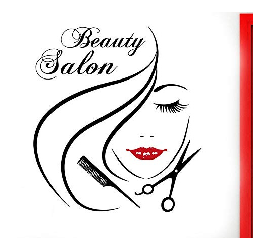 外贸热销款红唇长发女人beauty salon 美容美发店橱窗精雕装饰