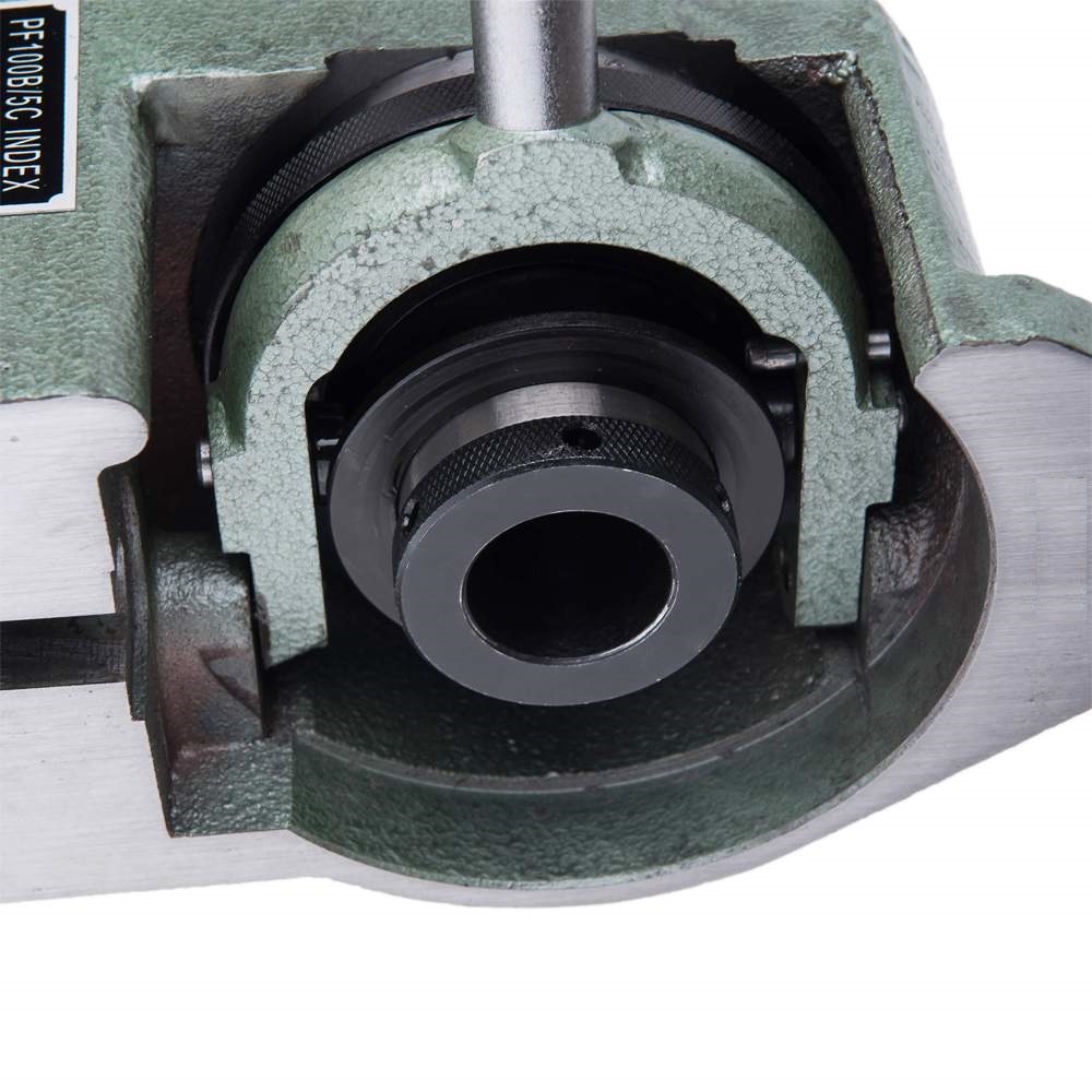 高精pf100-5c简易分度头快速等分360度 钻铣磨床可连接卡盘接盘