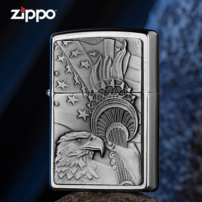 zippo正版煤油打火机之宝正品哈雷鹰刻字个性创意礼品零售之宝