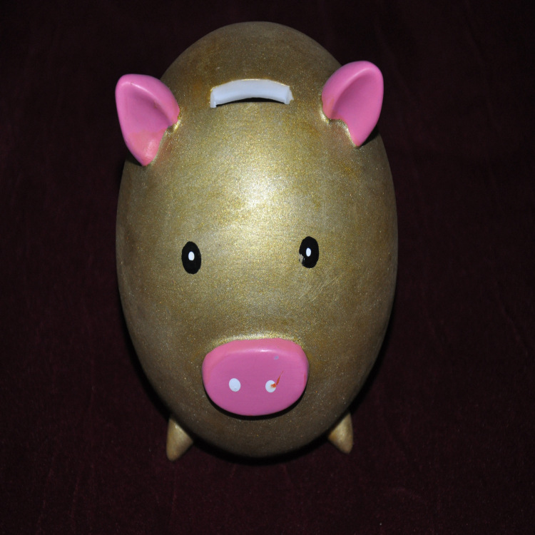 可爱小猪造型硬币储存罐 pvc存钱罐 生日礼物 桌面摆饰