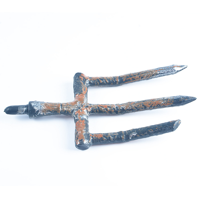 万圣节cosplay恐怖血腥鬼三叉恶作剧搞怪整蛊道具仿真安全工具