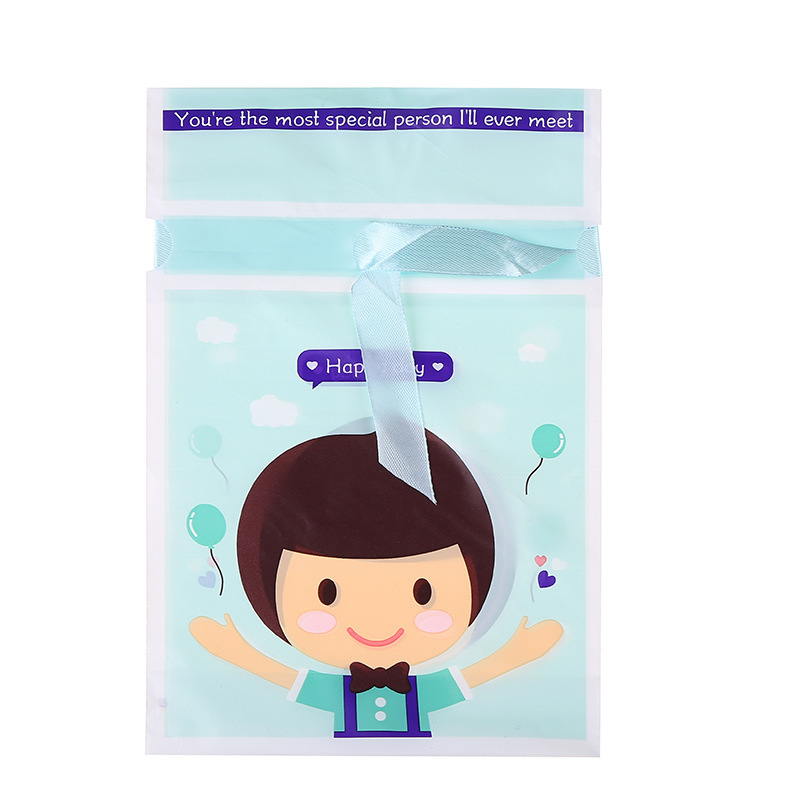 Factory Creative Cartoon Children's Day Candy Biscuit Packaging Bag Food Baking Drawstring Plastic Drawstring Bag Wholesale