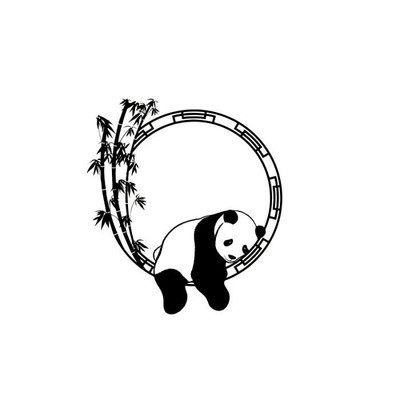 熊猫一代精雕可移除墙贴客厅卧室沙发背景墙mua2994定制批发pvc