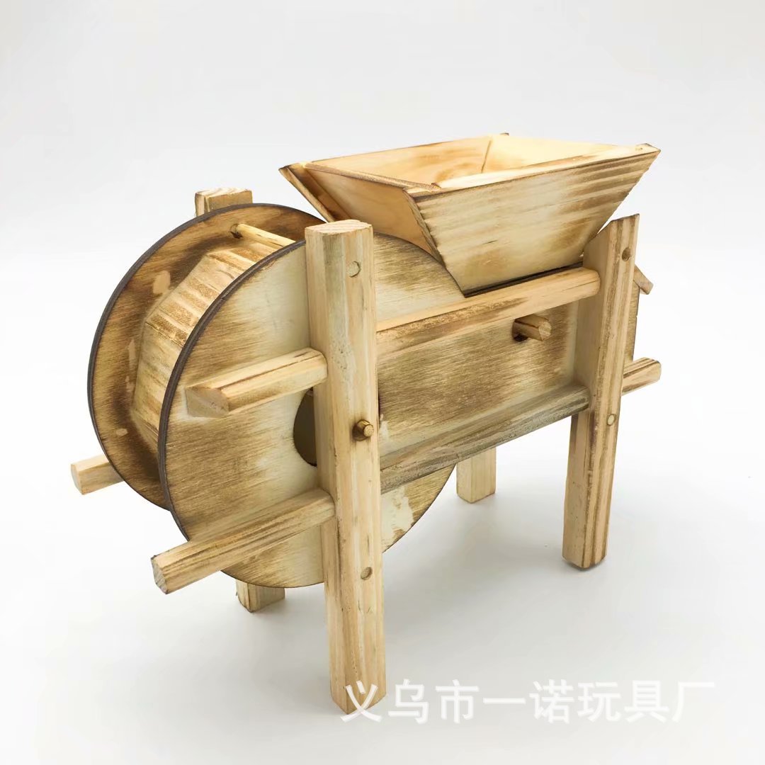木质复古仿真 谷风车微型农具精品家具模型工艺品摆件木森玩具厂