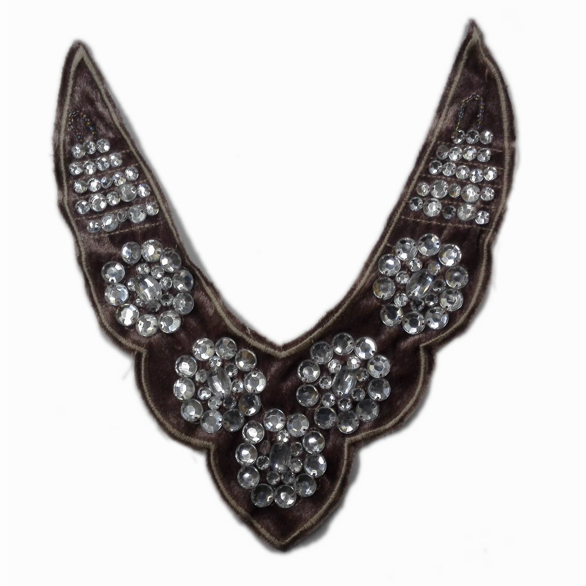 现货销售 手工钉珠 木珠衣领 服装饰品百搭配件 价格优惠