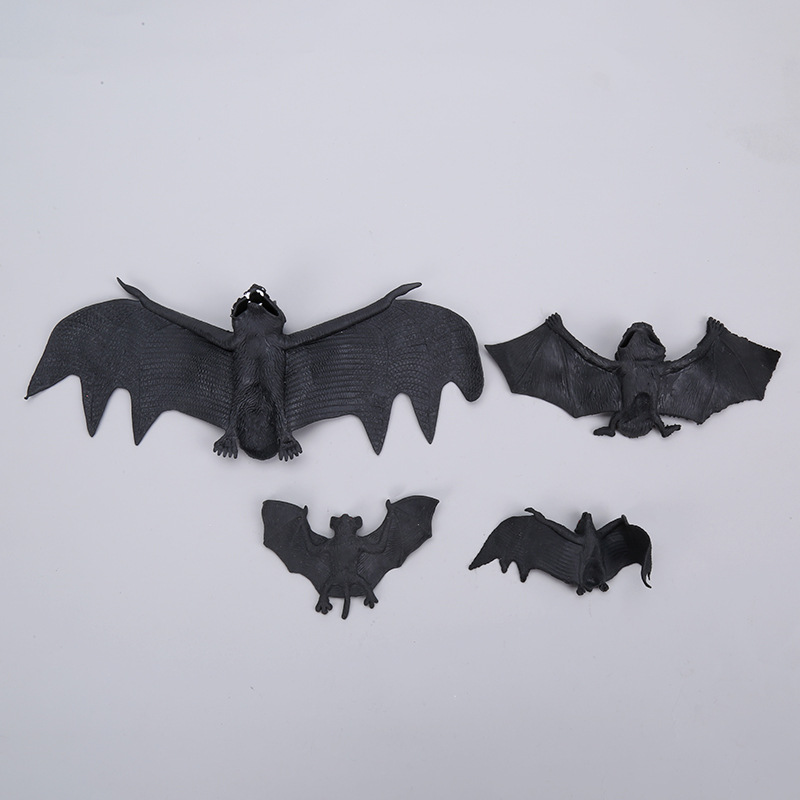 万圣愚人节装饰外贸仿真蝙蝠玩具 软胶整蛊恶搞吓人儿童地摊玩具