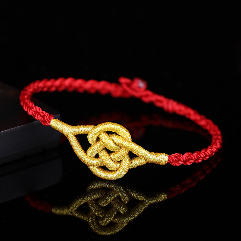 匠心绳艺手工编织手链女民族风四股双钱结手饰品手绳男女批发