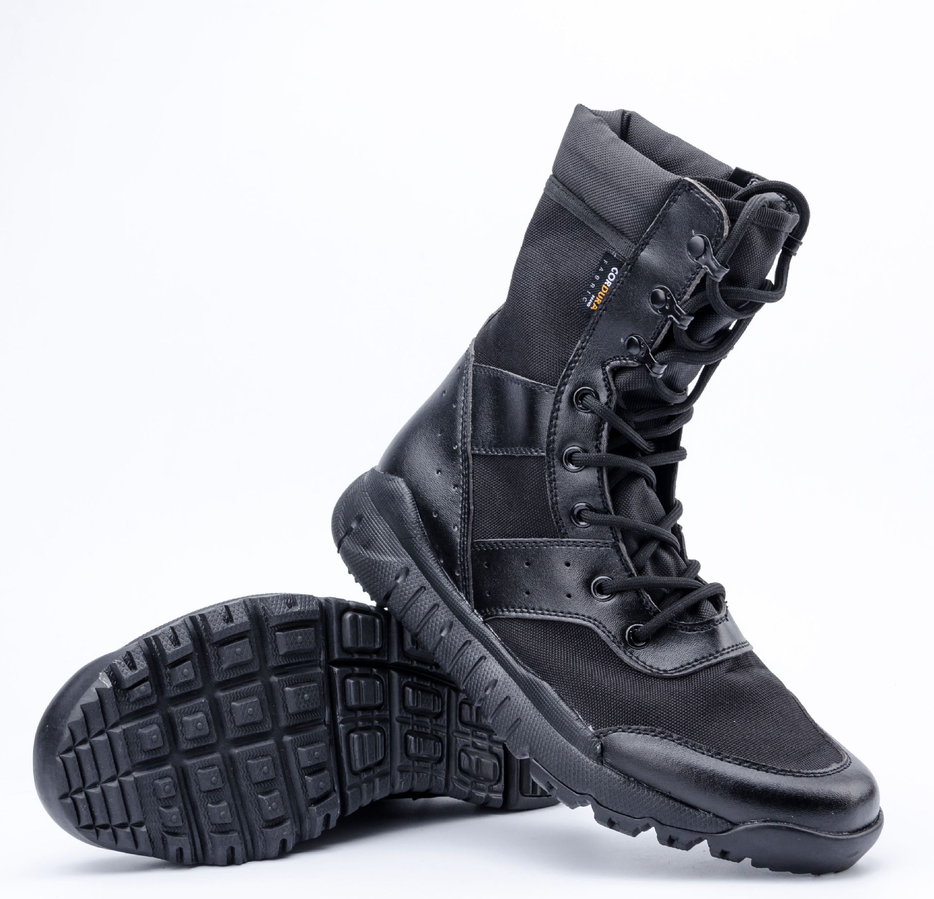 黑色特战靴高腰作训鞋保安物业运动企业训练鞋男女迷彩鞋跑步鞋