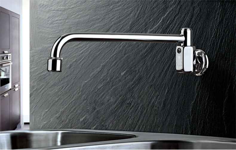 铜半自动龙头酒店灶台摇臂厨房厨师龙头 厨房水龙头洗菜龙头