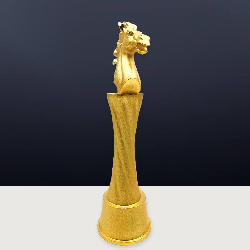 马到成功金属奖杯定制定做金马奖杯公司企业马年礼品纪念品制作