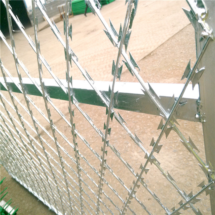 菱形带刺网 刀片刺绳焊接网 焊接型刀片刺绳 刀片刺绳焊接网批发