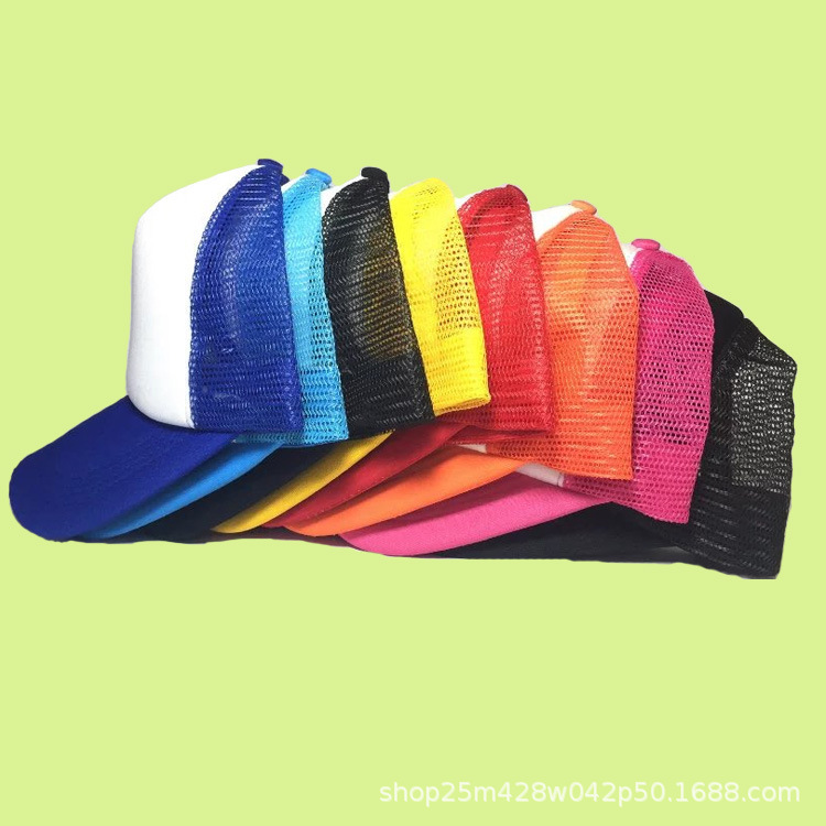 Customized Advertising Hat Work Travel Sunshade Peaked Baseball Mesh Cap in Stock Wholesale Custom Logo Printing Pattern