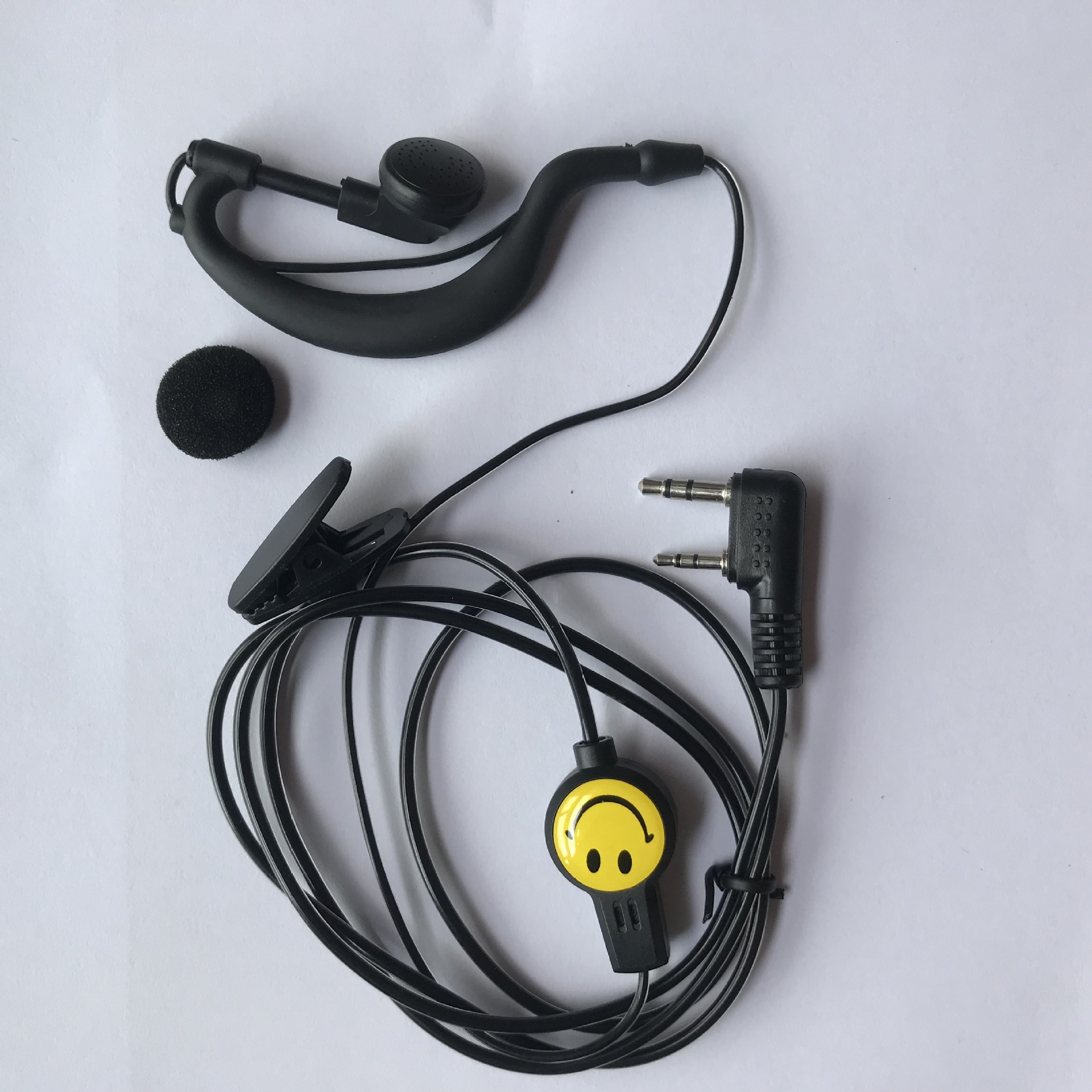 对讲机耳机笑脸耳机耳麦适于海能达摩托罗建伍泉盛北峰万华通用k-阿里