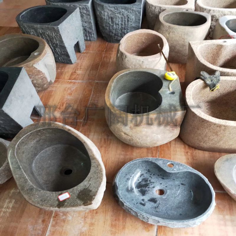 制作石头洗手盆打眼机鹅卵石石盆打孔机摇臂钻取芯机大型水切机器