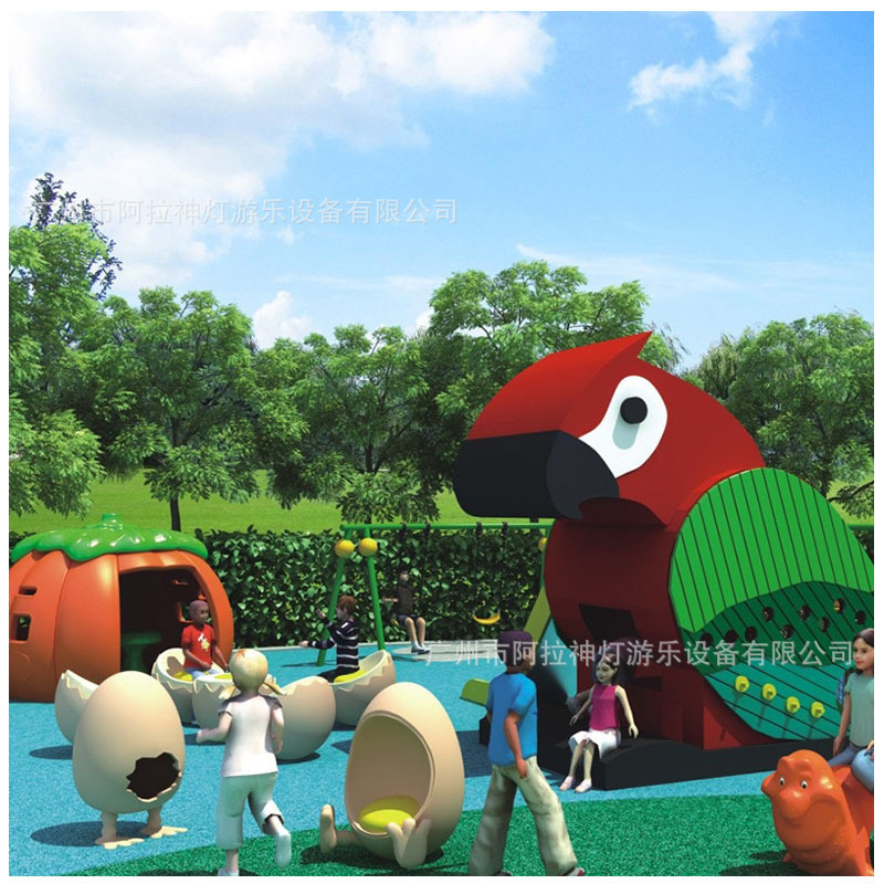 儿童动物世界创意造型游乐园滑梯组合设施户外幼儿园厂家定制供应