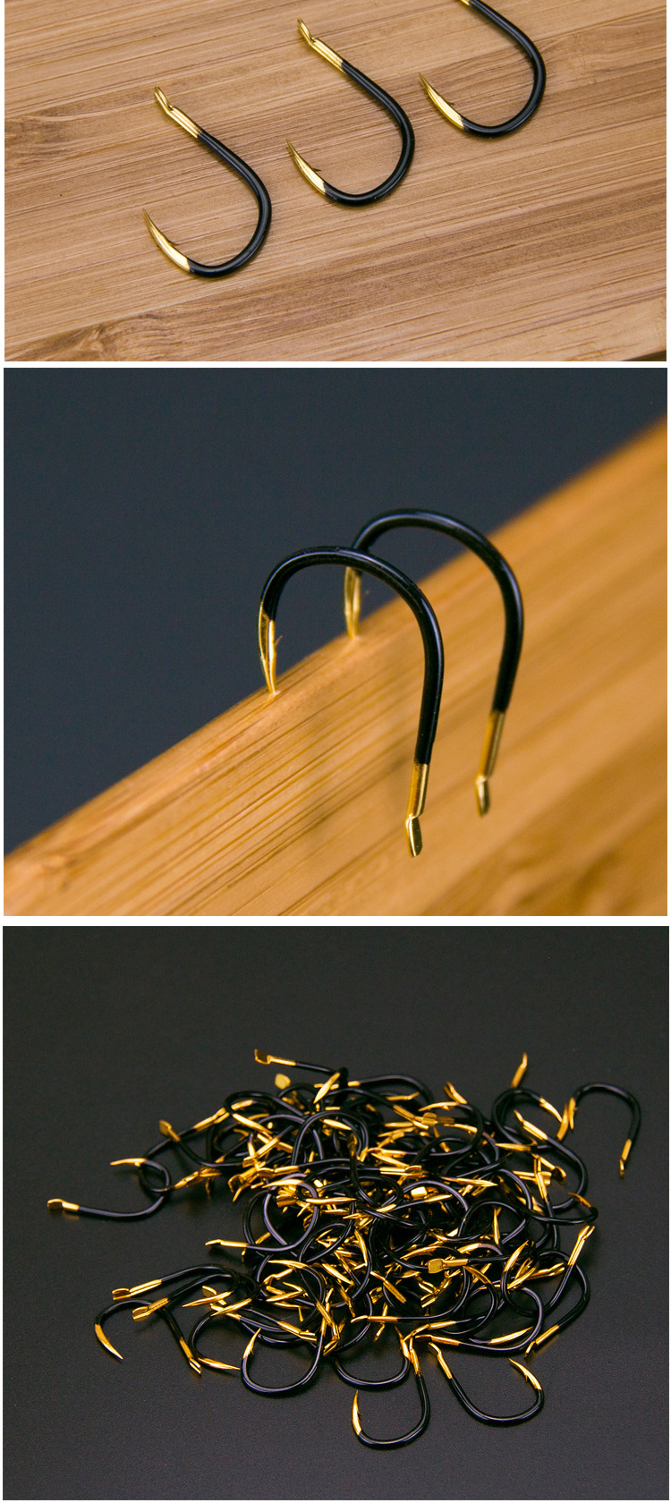 酷黑双槽鬼牙碳钢鱼钩拉力大坚固耐用不伤线竞技垂钓钩进口渔钩