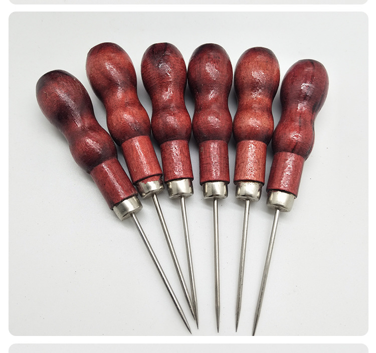 实力厂家现货直销裱画工具手工木质锥子针锥传统方心扎孔专用针钉