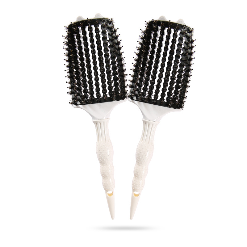 大荣厂家直销时尚猫耳猪鬃大弯梳顺发弯梳造型大弯梳防尘防静电