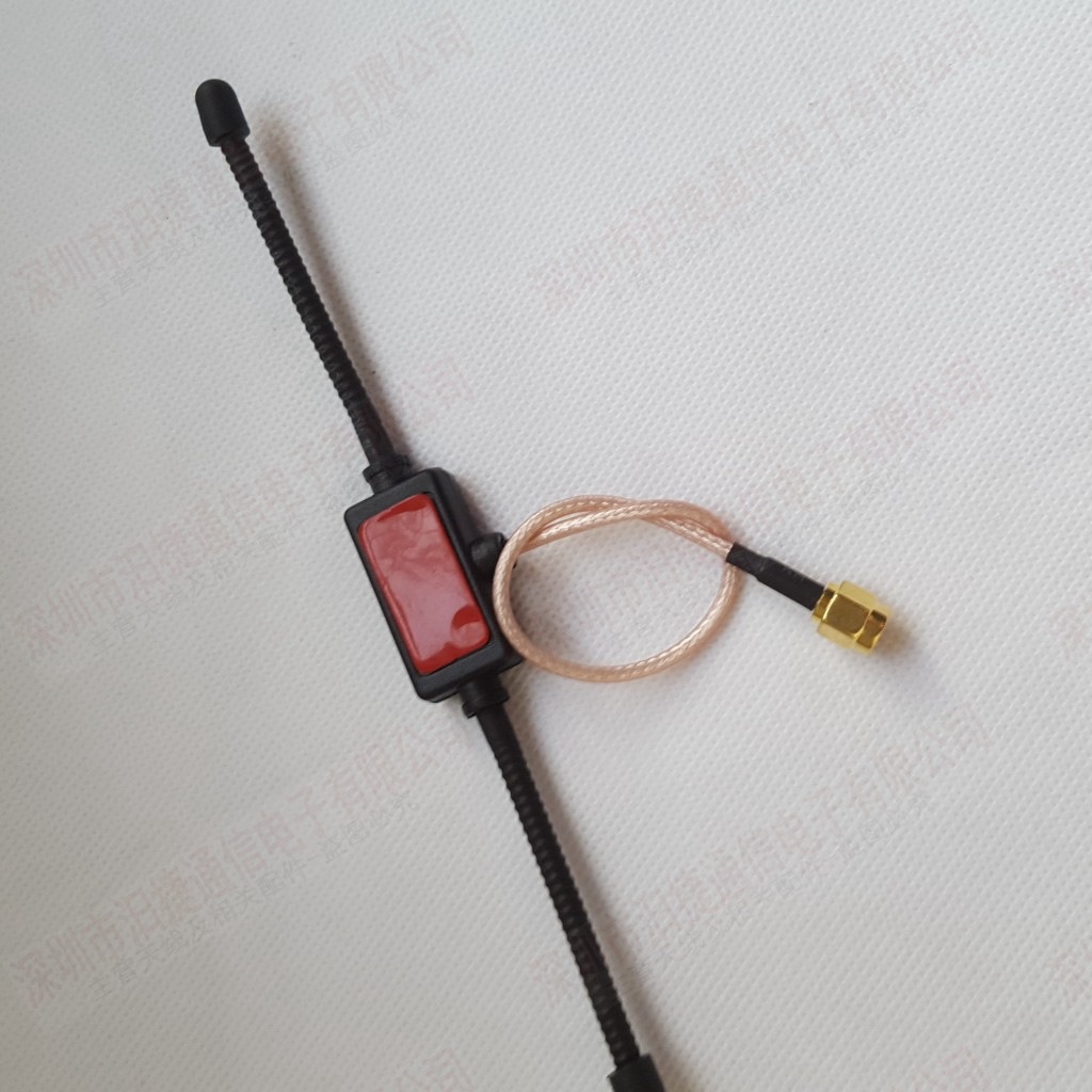 433mhz羊角天线sma公羊角天线sma公t型天线rg174线黑线mcx黑壳smb